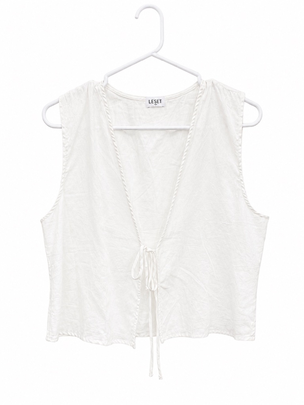 LESET White Tie Top